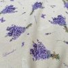 Lavender Lilac Butterfly LINEN LOOK Print Fabric Floral Curtains, Home Decor, Upholstery - 55" or 140cm Wide - Image 6