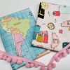 Sewing Supplies Print Fabric Pins Scissors Thread Spools Home Decor Curtain Upholstery Material - 55" or 140cm Wide Canvas - Pink - Image 8