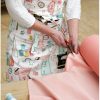 Sewing Supplies Print Fabric Pins Scissors Thread Spools Home Decor Curtain Upholstery Material - 55" or 140cm Wide Canvas - Pink - Image 9