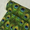 Peacock Feathers Digital Print Fabric Home Decor Upholstery Curtains Dressmaking Cotton Material - 140cm wide - Image 6