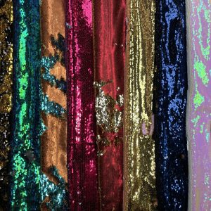 Mermaid Reversible 5mm Sequin Fabric Flip Two Tone Material Home Decor Dressmaking - 130cm wide