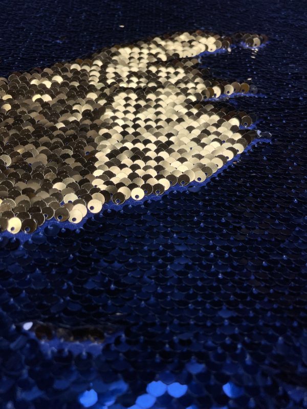 Mermaid Reversible 5mm Sequin Fabric Flip Two Tone Material Home Decor Dressmaking - 130cm wide - Image 18