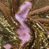 MERMAID Reversible 5mm Sequin Fabric Flip Two Tone Stretch Material - 130cm wide - Baby Pink & Gold sequins - Image 4