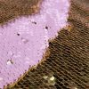 MERMAID Reversible 5mm Sequin Fabric Flip Two Tone Stretch Material - 130cm wide - Baby Pink & Gold sequins - Image 5