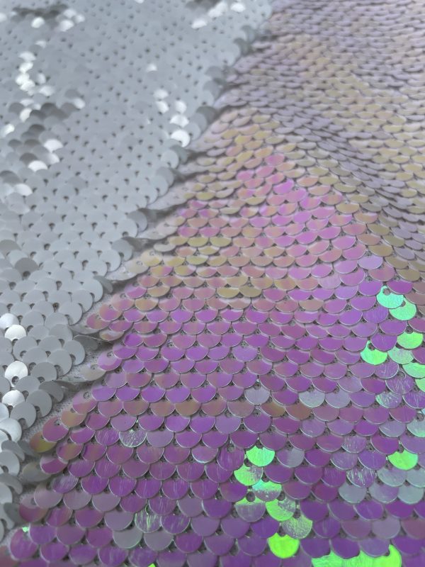 Mermaid Reversible 5mm Sequin Fabric Flip Two Tone Material Home Decor Dressmaking - 130cm wide - Image 10