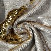 MERMAID Reversible 5mm Sequin Fabric Flip Two Tone Stretch Material - 130cm wide - Ivory & Champagne Gold sequins - Image 5