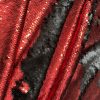 MERMAID Reversible 5mm Sequin Fabric Flip Two Tone Stretch Material - 130cm wide - Black & Red sequins - Image 4
