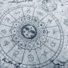 Zodiac Print Fabric Sky Stars Galaxy Space Astrology Horoscope Sun Moon Celestial Curtains Upholstery Dress Material 140cm wide - GREY - Image 5