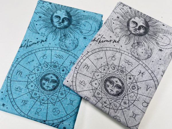 Zodiac Print Fabric Sky Stars Galaxy Space Astrology Horoscope Sun Moon Celestial Curtains Upholstery Dress Material 140cm wide - GREY - Image 6