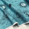 Zodiac Print Fabric Sky Stars Galaxy Space Astrology Horoscope Sun Moon Celestial Curtains Upholstery Dress Material 140cm wide - TURQUOISE - Image 4