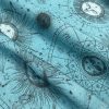 Zodiac Print Fabric Sky Stars Galaxy Space Astrology Horoscope Sun Moon Celestial Curtains Upholstery Dress Material 140cm wide - TURQUOISE - Image 3