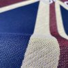 KEEP CALM Crown Union Jack Flag Retro Linen Look Heavy Jacquard Gobelin Upholstery Cushion Panel Fabric UK Banner 70x70cm or 27''x27'' - Image 2