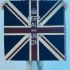 KEEP CALM Crown Union Jack Flag Retro Linen Look Heavy Jacquard Gobelin Upholstery Cushion Panel Fabric UK Banner 70x70cm or 27''x27'' - Image 8