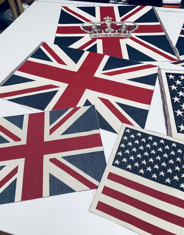 LARGE Union Jack Flag Retro Linen Look Heavy Jacquard Gobelin Upholstery Cotton Bag Cushion Panel Fabric UK Banner 70x70cm or 27''x27'' - Image 5
