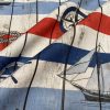 Blue & Red Marine Striped Fabric Curtains Upholstery Dress Material Nautical Stripes - 140cm or 55" Wide Canvas - Image 3