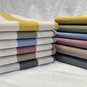 Honeycomb White STRIPES Fabric Furnishing Curtain Upholstery Dressmaking Material 55" or 140cm Wide