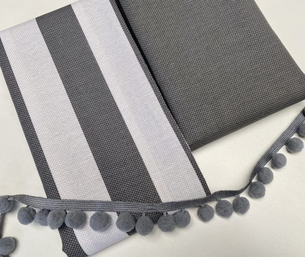 Honeycomb PLAIN Fabric Furnishing Curtain Upholstery Dressmaking Material 110" or 280cm EXTRA Wide - Grey - Image 6