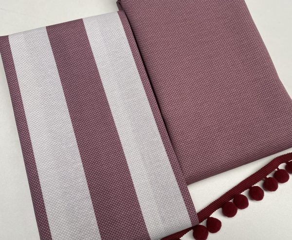 Honeycomb White STRIPES Fabric Furnishing Curtain Upholstery Dressmaking Material 110" or 280cm Wide - Image 5