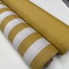 Honeycomb White STRIPES Fabric Furnishing Curtain Upholstery Dressmaking Material 110" or 280cm EXTRA Wide - Mustard - Image 4