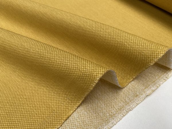 Honeycomb PLAIN Fabric Furnishing Curtain Upholstery Dressmaking Material 110" or 280cm EXTRA Wide - Mustard - Image 2