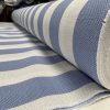 Honeycomb White STRIPES Fabric Furnishing Curtain Upholstery Dressmaking Material 110" or 280cm EXTRA Wide - Blue - Image 2