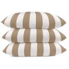 Honeycomb White STRIPES Fabric Furnishing Curtain Upholstery Dressmaking Material 110" or 280cm EXTRA Wide - Brown - Image 6