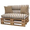 Honeycomb White STRIPES Fabric Furnishing Curtain Upholstery Dressmaking Material 110" or 280cm EXTRA Wide - Brown - Image 7