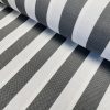 Honeycomb White STRIPES Fabric Furnishing Curtain Upholstery Dressmaking Material 110" or 280cm EXTRA Wide - Grey - Image 5