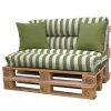 Honeycomb White STRIPES Fabric Furnishing Curtain Upholstery Dressmaking Material 55" or 140cm Wide - Khaki Green - Image 5