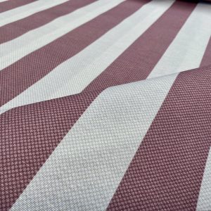 Honeycomb White STRIPES Fabric Furnishing Curtain Upholstery Dressmaking Material 55" or 140cm Wide - Mauve Pink