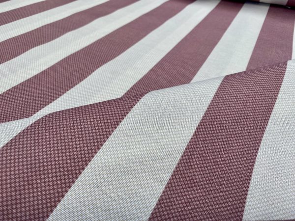 Honeycomb White STRIPES Fabric Furnishing Curtain Upholstery Dressmaking Material 110" or 280cm Wide - Image 4