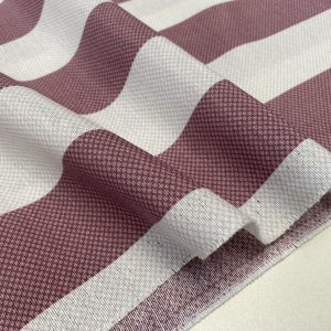Honeycomb White STRIPES Fabric Furnishing Curtain Upholstery Dressmaking Material 110" or 280cm EXTRA Wide - Mauve Pink