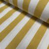 Honeycomb White STRIPES Fabric Furnishing Curtain Upholstery Dressmaking Material 110" or 280cm EXTRA Wide - Mustard