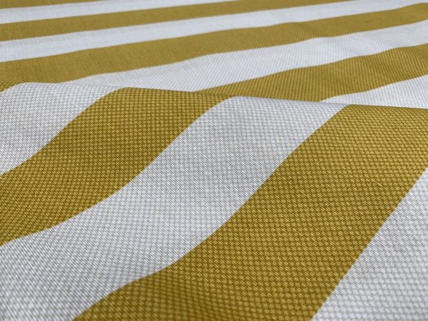 Honeycomb White STRIPES Fabric Furnishing Curtain Upholstery Dressmaking Material 110" or 280cm Wide - Image 2