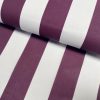 Purple & White - Stripe Cotton Summer Fabric Striped Dress Material Home Decor Lightweight Curtains - 150cm or 59" Wide - Image 2
