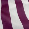 Purple & White - Stripe Cotton Summer Fabric Striped Dress Material Home Decor Lightweight Curtains - 150cm or 59" Wide - Image 3