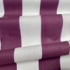 Purple & White - Stripe Cotton Summer Fabric Striped Dress Material Home Decor Lightweight Curtains - 150cm or 59" Wide - Image 4