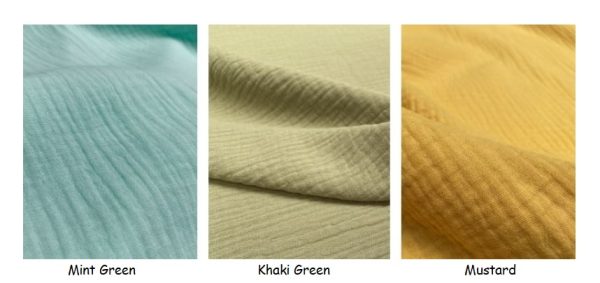 Double Gauze MUSLIN 100% Cotton Fabric Curtains Fine Cheese Baby Cloth Linen Look Event Wedding Textile - 55"/140cm Wide - Image 34