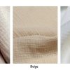 Dark Beige Double Gauze MUSLIN 100% Cotton Fabric Curtains Fine Cheese Baby Cloth Linen Look Event Wedding Textile - 55"/140cm Wide - Image 4