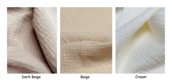 Double Gauze MUSLIN 100% Cotton Fabric Curtains Fine Cheese Baby Cloth Linen Look Event Wedding Textile - 55"/140cm Wide - Image 32