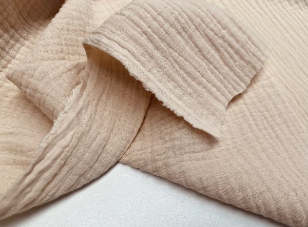 Double Gauze MUSLIN 100% Cotton Fabric Curtains Fine Cheese Baby Cloth Linen Look Event Wedding Textile - 55"/140cm Wide - Image 28
