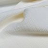 Cream Double Gauze MUSLIN 100% Cotton Fabric Curtains Fine Cheese Baby Cloth Linen Look Event Wedding Textile - 55"/140cm Wide