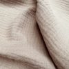 Dark Beige Double Gauze MUSLIN 100% Cotton Fabric Curtains Fine Cheese Baby Cloth Linen Look Event Wedding Textile - 55"/140cm Wide - Image 2