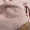 Dusty Pink Double Gauze MUSLIN 100% Cotton Fabric Curtains Fine Cheese Baby Cloth Linen Look Event Wedding Textile - 55"/140cm Wide - Image 3