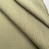Khaki Green Double Gauze MUSLIN 100% Cotton Fabric Curtains Fine Cheese Baby Cloth Linen Look Event Wedding Textile - 55"/140cm Wide - Image 3