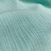Mint Green Double Gauze MUSLIN 100% Cotton Fabric Curtains Fine Cheese Baby Cloth Linen Look Event Wedding Textile - 55"/140cm Wide