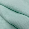 Mint Green Double Gauze MUSLIN 100% Cotton Fabric Curtains Fine Cheese Baby Cloth Linen Look Event Wedding Textile - 55"/140cm Wide - Image 3