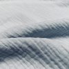 Silver Grey Double Gauze MUSLIN 100% Cotton Fabric Curtains Fine Cheese Baby Cloth Linen Look Event Wedding Textile - 55"/140cm Wide