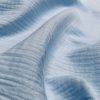 Sky Blue Double Gauze MUSLIN 100% Cotton Fabric Curtains Fine Cheese Baby Cloth Linen Look Event Wedding Textile - 55"/140cm Wide