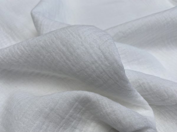 Double Gauze MUSLIN 100% Cotton Fabric Curtains Fine Cheese Baby Cloth Linen Look Event Wedding Textile - 55"/140cm Wide - Image 3